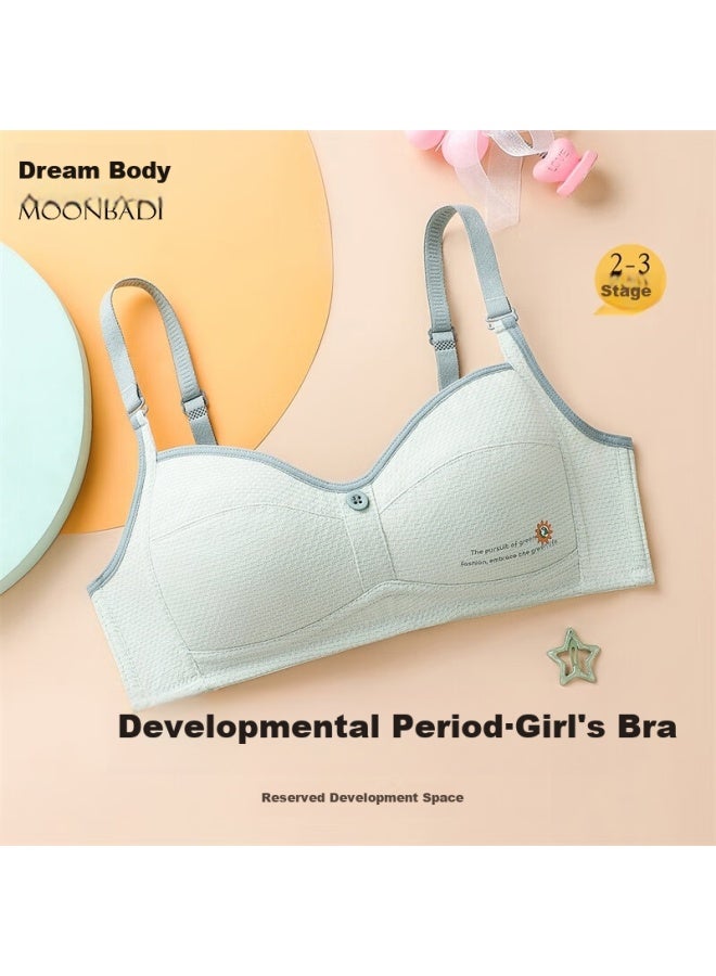 Moonbadi Teenage Girls' Bra, 12-16 Years Old, Cotton Soft Comfortable, Breathable, Thin, High Elastic, Non-leakage, No Pressure, Bra For Development Period - Image 1