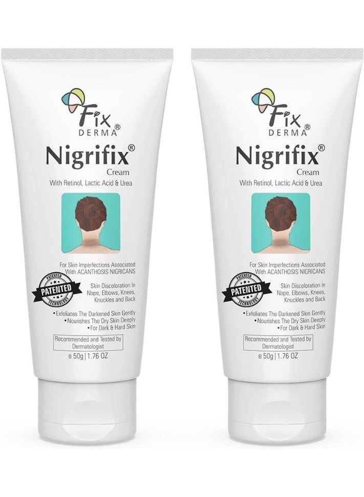 فيكسديرما كريم فيكسيرما نيجريفيكس لعلاج فرط التصبغ الأسود (Acanthosis Nigricans) بحمض اللاكتيك، مناسب لأجزاء الجسم كالرقبة، والكاحلين، والمفاصل، والإبطين، والفخذين، والمرفقين | مقشر ١٠٠ غرام (عبوة من قطعتين) - Image 2