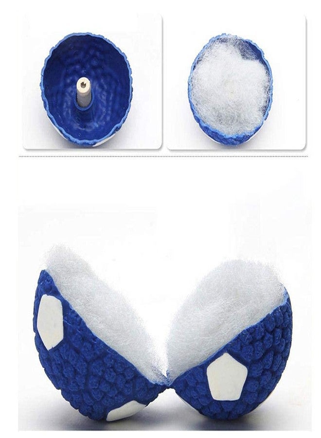 Pups&Pets Eetoys Dog Latex Squeaky Blue and White Toy for Puppy & Small Dogs Latex Squeak Toy (Football Large Size) - Image 3