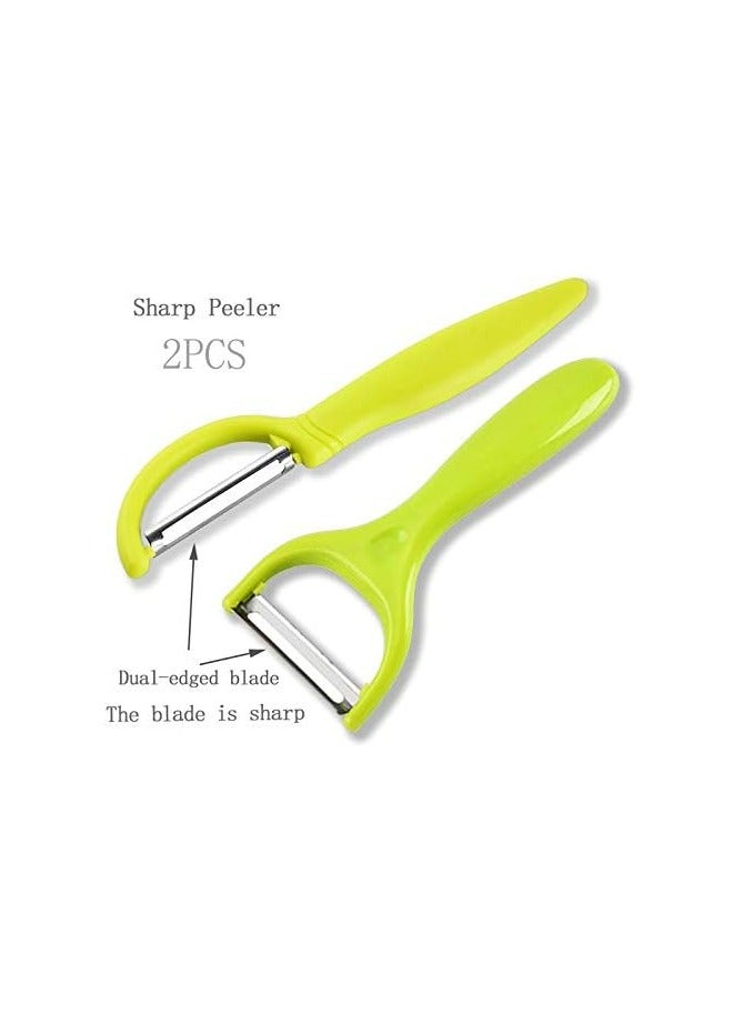 Oasisgalore 2PCS Vegetable Potato Peelers for Kitchen Durable Fruit Apple,Carrot Peeler Set  - Image 4