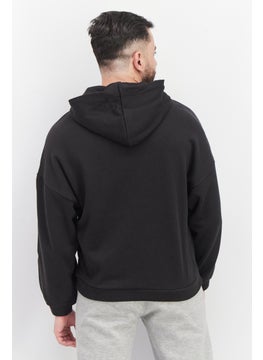 Adidas Men Sportswear Fit Long Sleeve Embroidered Hoodie, Black  - Image 4