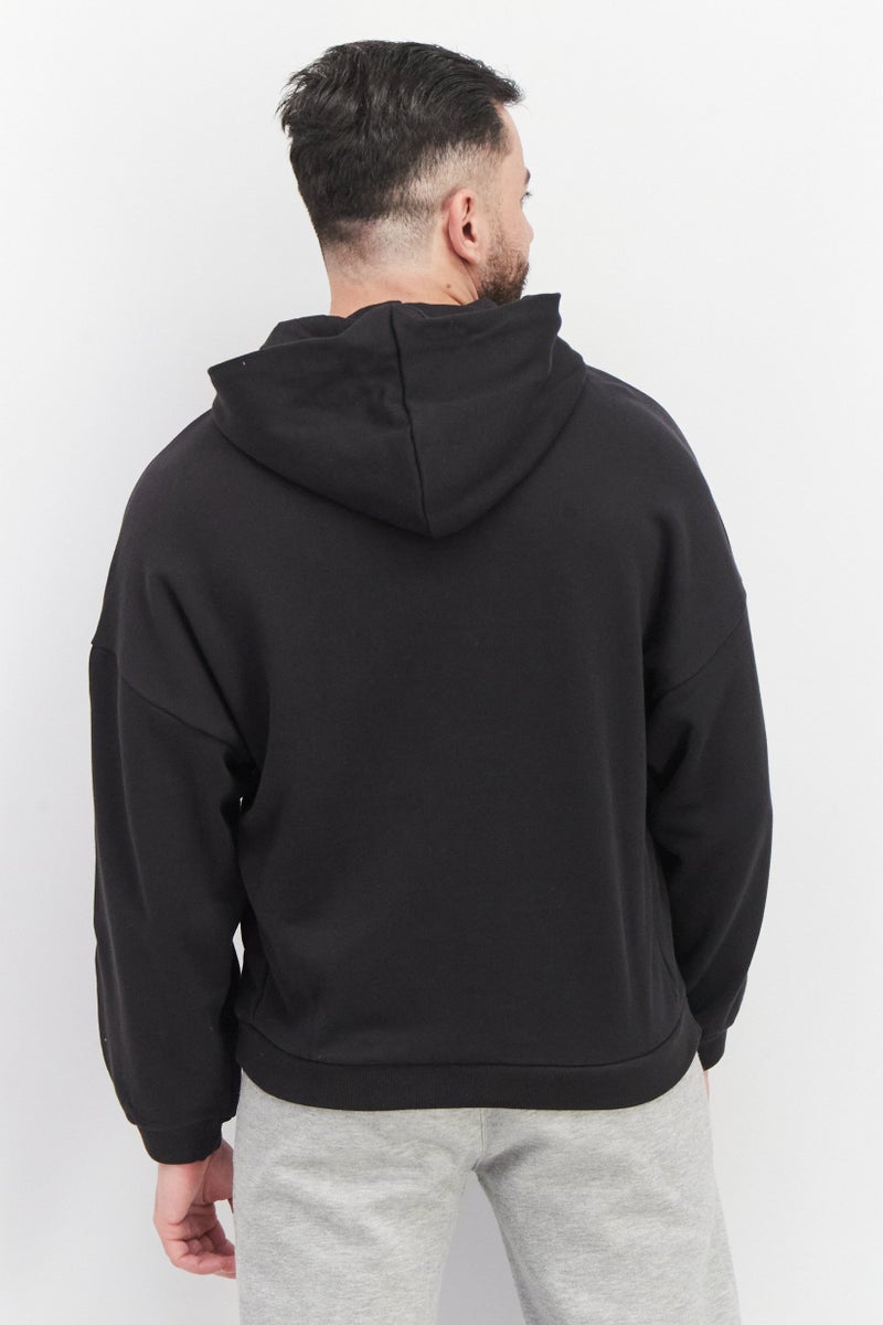Adidas Men Sportswear Fit Long Sleeve Embroidered Hoodie, Black  - Image 4