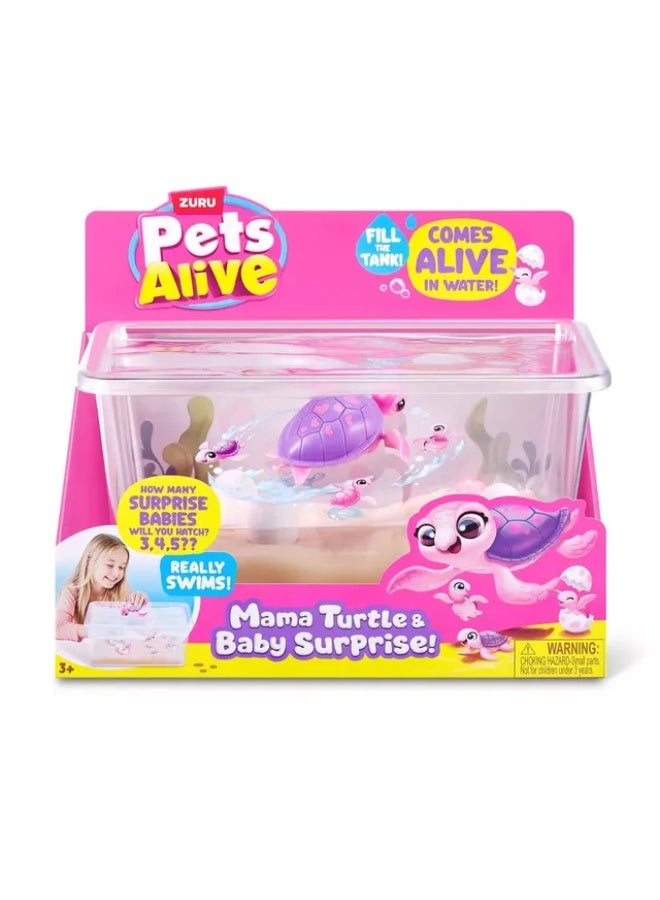Pets Alive Zuru Pets Alive Mama and Baby Turtle Beach Surprise 9560 - Image 1