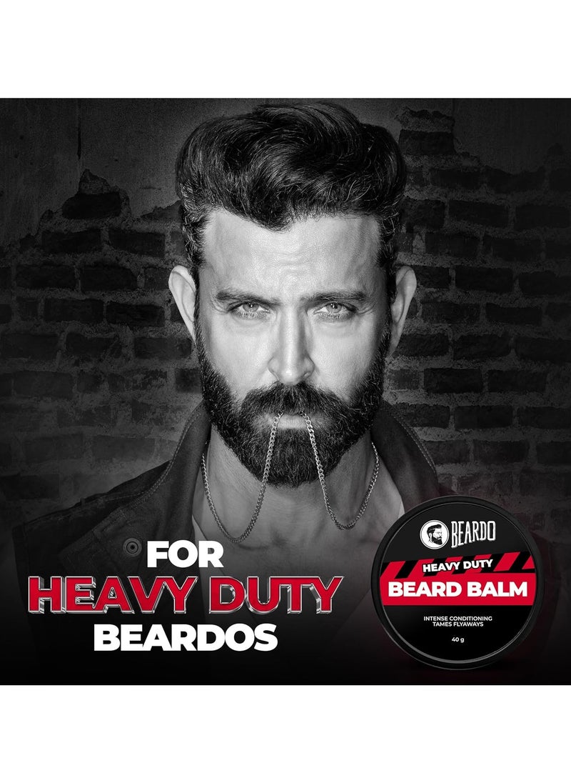 BEARDO - Beardo Heavy Duty Beard Balm 40g Beard Nourishment and Styling Balm for Smooth and Shiny Beard Reduce Beardruff Prevent Dryness Itchiness and Flakiness - Image 1