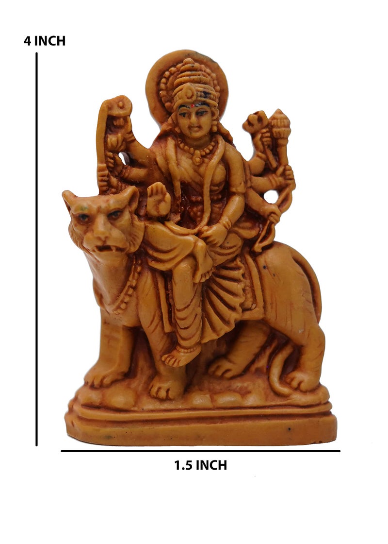 KariGhar® Durga Maa / MATA Rani / Ambe MATA Idol for Car Dashboard/ Home/ Living Room/ Puja Room/ Decoration & Gifting ( 3 x 8 x 10 cm ) D0098 - Image 4