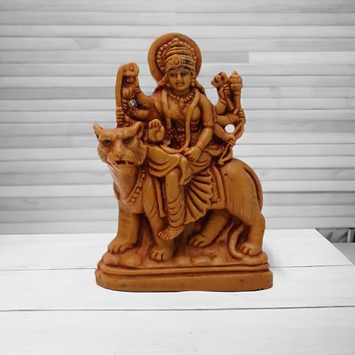 KariGhar® Durga Maa / MATA Rani / Ambe MATA Idol for Car Dashboard/ Home/ Living Room/ Puja Room/ Decoration & Gifting ( 3 x 8 x 10 cm ) D0098 - Image 1