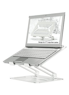 Ormast, Ormast, Adjustable Aluminum Desktop Laptop Stand for Elevating Laptop, Notebook Stand Compatible with Mac Air Pro, Ultra and All 11-17 Inch Laptops (Silver) Ormast