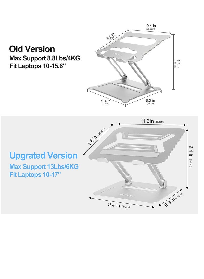 Generic - Ormast, Ormast, Adjustable Aluminum Desktop Laptop Stand for Elevating Laptop, Notebook Stand Compatible with Mac Air Pro, Ultra and All 11-17 Inch Laptops (Silver) Ormast - Image 1