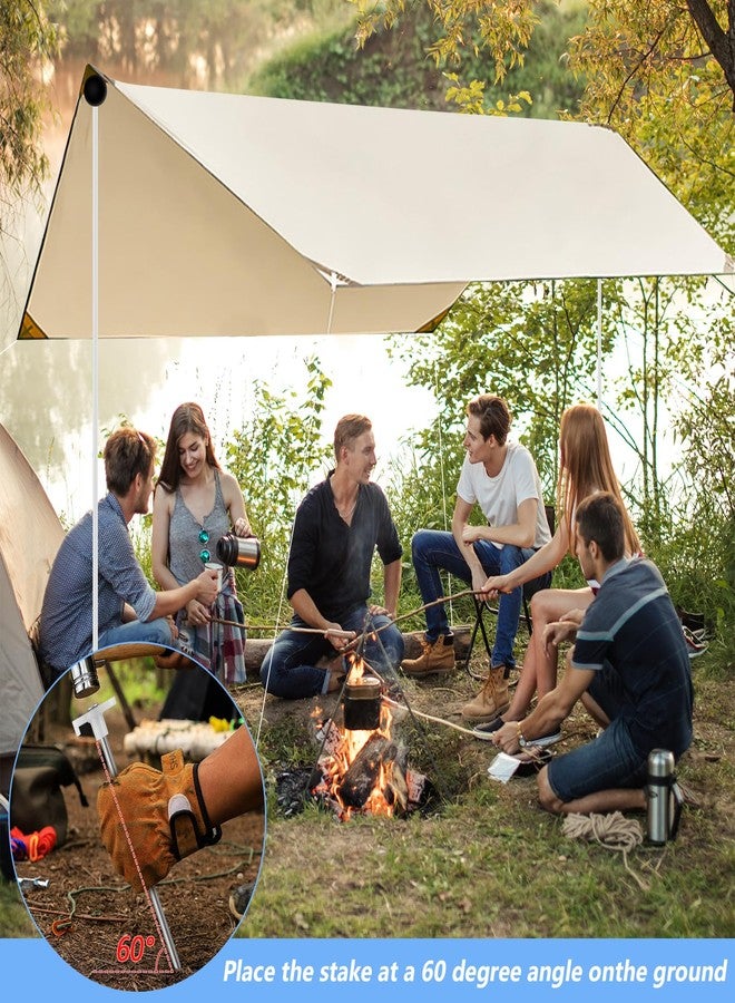 Lconvicely Beach Tent Poles Replacement - 6.56Ft Awning Poles with Ground Stakes for Tarp Canopy, Foldable Aluminum Alloy Tarp Poles for Camping, Parties, Fishing, and Hiking, 2-Pack - Image 3