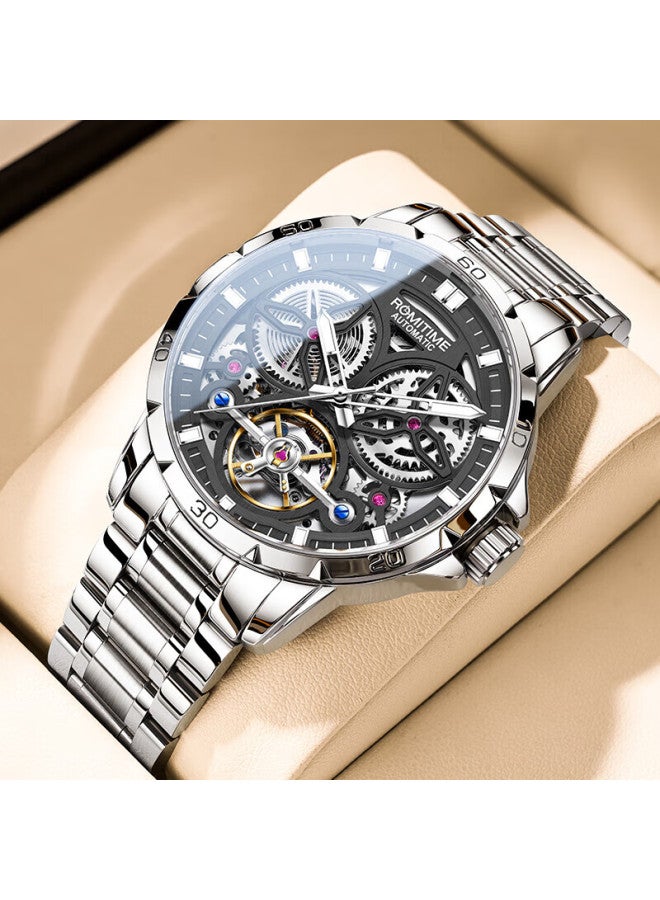 Romitime Men's Mechanical Watch, Fully Automatic Tourbillon Watch For Men, Swiss Certified, Qixi Festival Gift For Boyfriend - Image 1