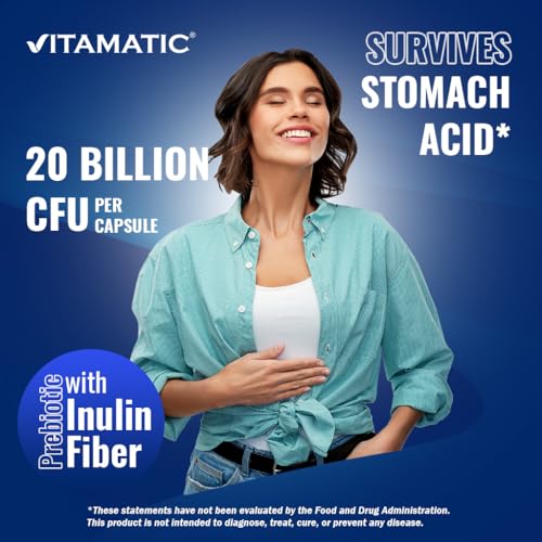 Vitamatic Lactobacillus Plantarum - 20 Billion per DR Capsule - 60 Count - Digestive Support - Made with Prebiotic Inulin Fiber - Image 4