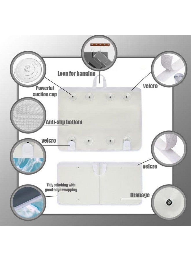 Supa Ant Baby Bath Kneeler and Elbow Rest Pad Set - The Only Certified Extra Thick Bathtub Kneeler with Built-in 5 Pockets Organizer - Bath Kneeling Pad for Bathing Baby with 8-Suction Cups (Gray) - Image 5