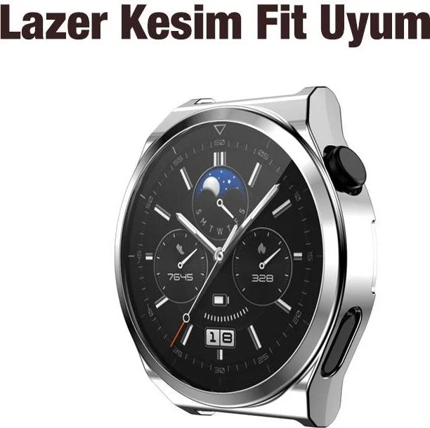 بولهاموبيل Polham Huawei Watch GT 3 Pro 43MM Full Covering Protective Case, Soft Silicone Shock Absorbing Watch Case