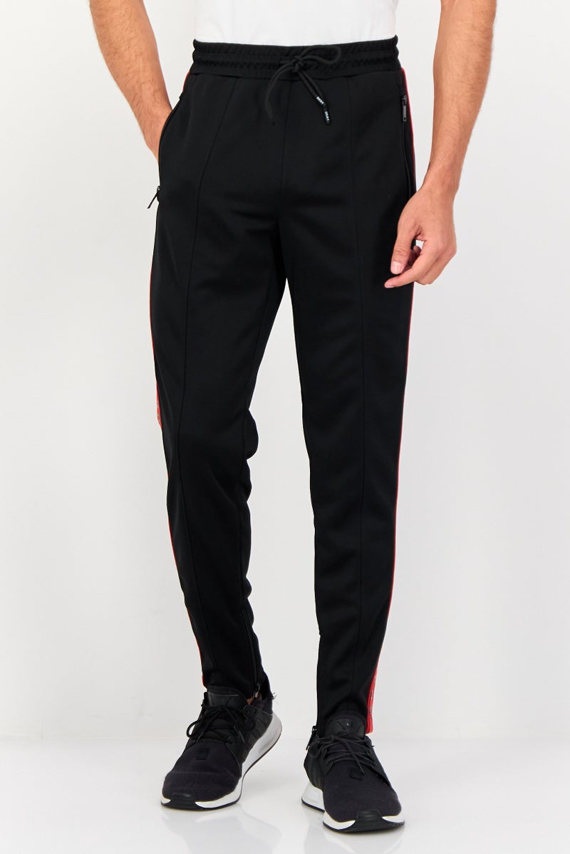 DKNY Men Regular Fit Brand Logo Sweatpants, Black - Image 1