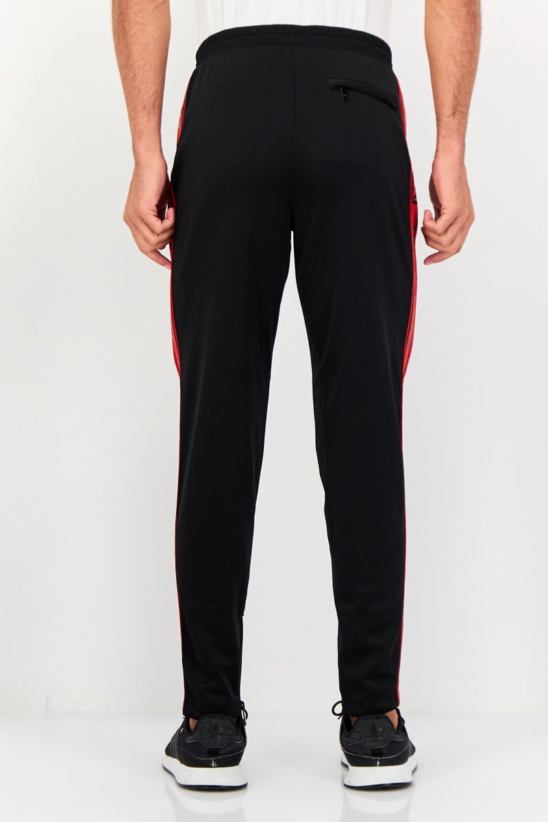 DKNY Men Regular Fit Brand Logo Sweatpants, Black - Image 3