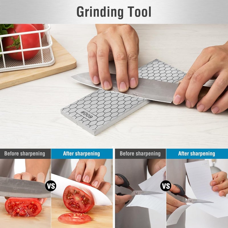 S SATC Diamond Sharpening Stone 2 Side Grit 600/1200 Diamond Plate Honing Stone 8-inch Hone Sharpener White - Image 4