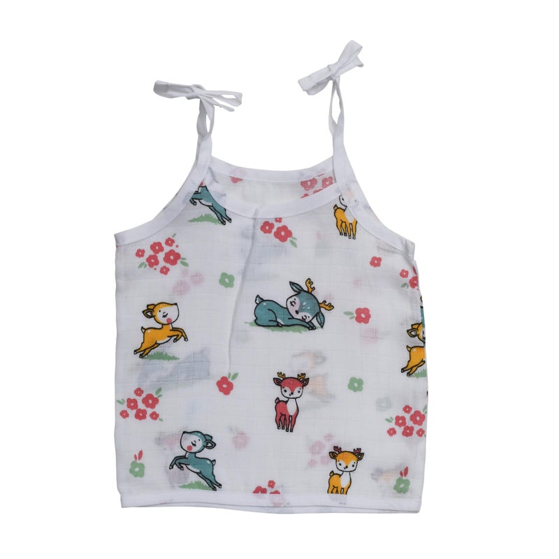 VAMICA Organic Cotton Muslin Knot Type Jablas | Unisex Soft Muslin for Baby Boys and Girls | Knot Type Jabla Clothing (Deer Printed, 3-6 Month) - Image 1