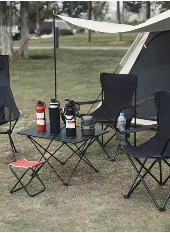 Outdoor.Market Beach and Camping Chair with Arm Cup Holder – Heavy-Duty, Ultra-Light, Foldable & Portable Outdoor Seating for Adventure & Relaxation - Black  - Image 5