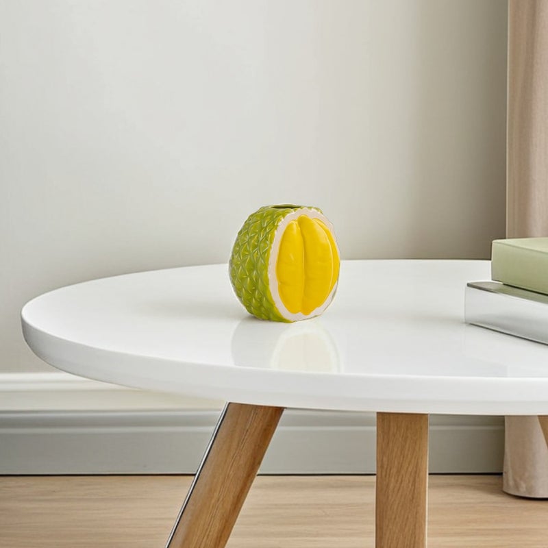 Fruit Ceramic Flower Vase: Unique Shaped Decorative Vase Flower Holder Aesthetic Desktop Decor For Home Office Hydroponic Plants - Image 5