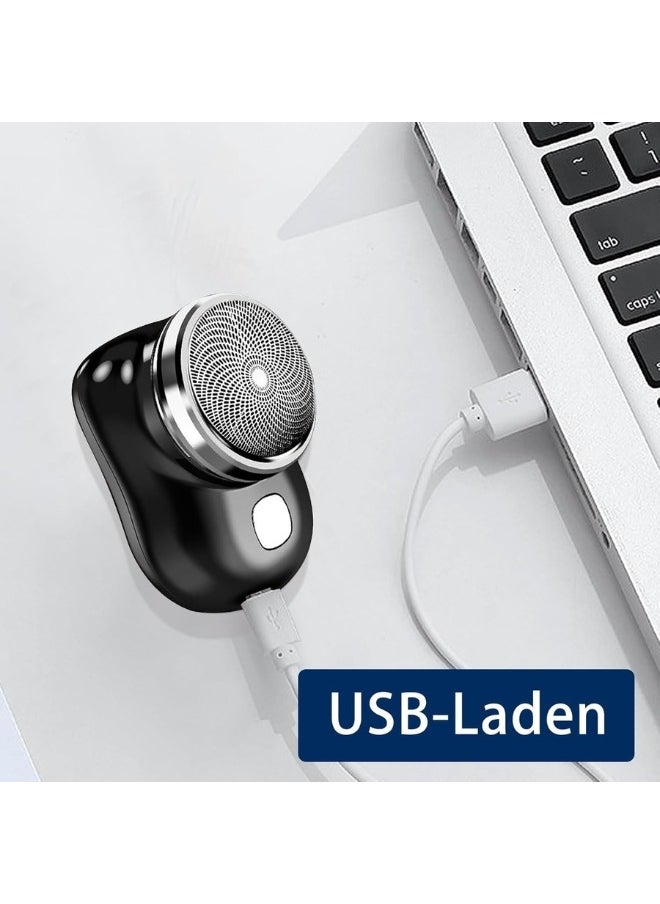 Generic - Portable Mini Electric Shaver for Men Wet and Dry Rechargeable USB Rechargeable One-Button Easy Charging - Black - Image 1