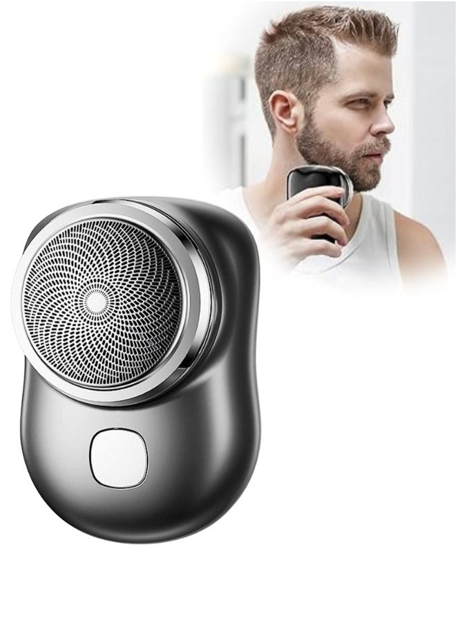 Generic - Portable Mini Electric Shaver for Men Wet and Dry Rechargeable USB Rechargeable One-Button Easy Charging - Black - Image 1