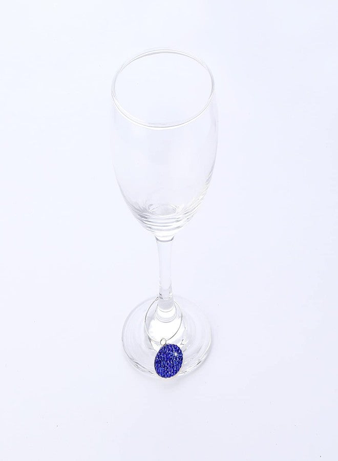 WedFeir Wine Glass Charms (16pcs) with Bling Rhinestones, Reusable Wine Glass Identifier Tags for Stem Glasses, Markers for Tasting Party Favors, New Year - Image 4