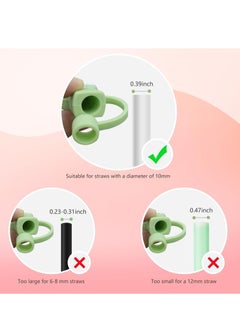 Excefore Straw Covers Cap Toppers, 6 Pcs Straw Cover for Stanley Cup, Silicone Straw Covers Cap Reusable Drinking Straw Topper Compatible, for Stanley Cups Accessories (0.4in, Cat Paw)  - Image 3
