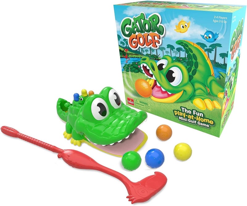 Goliath Gator Golf - Putt The Ball into The Gator's Mouth to Score Game by , Single, Gator Golf, 27 x 27 x 12.5 cm for age 3+ years - Image 1