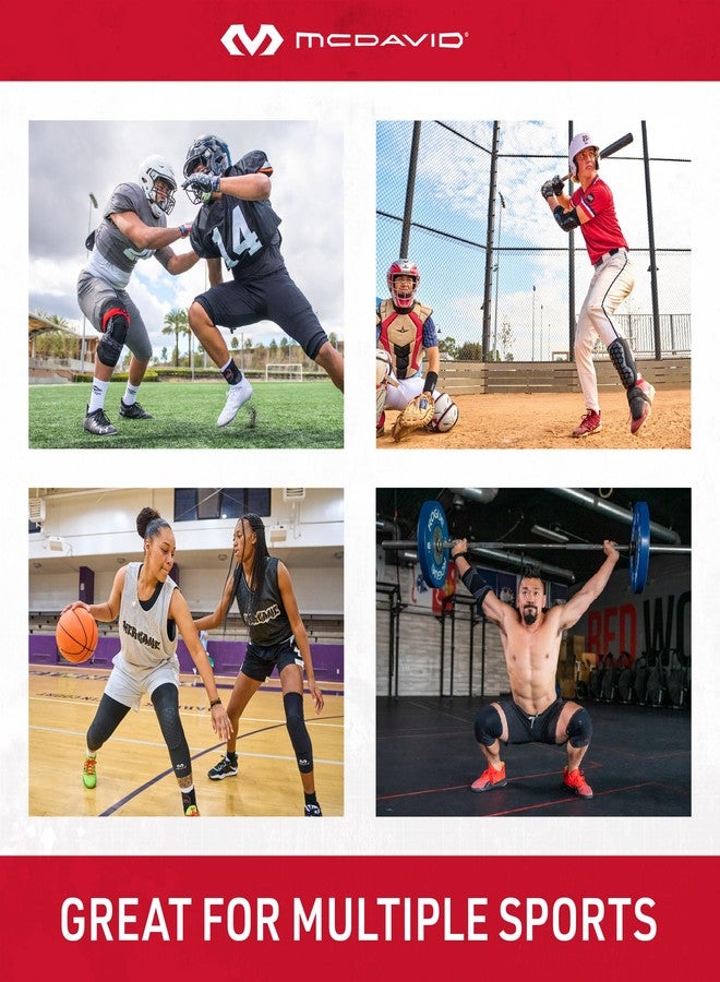McDavid Compression Knee Sleeves with Knee Pads for Men and Women - In several colors - Designed for playing basketball, Medium - Image 4