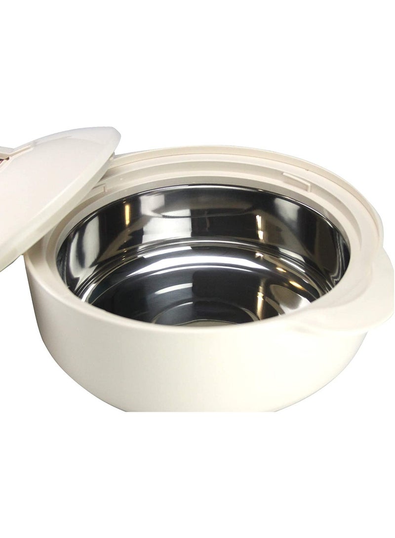 BASURRAH 3-Piece Thermal Food Container Set - Beige - Made in India - 2.5L + 1.5L + 1.0L - Stainless Steel Inner - Image 5