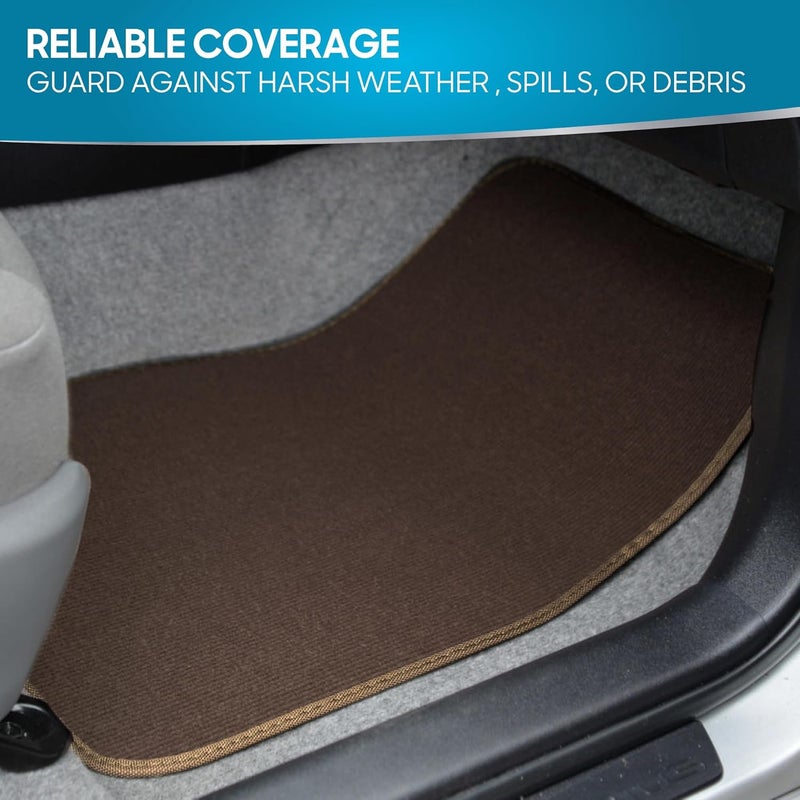BDK Classic Dark Beige Carpet Floor Mats Set - Image 5
