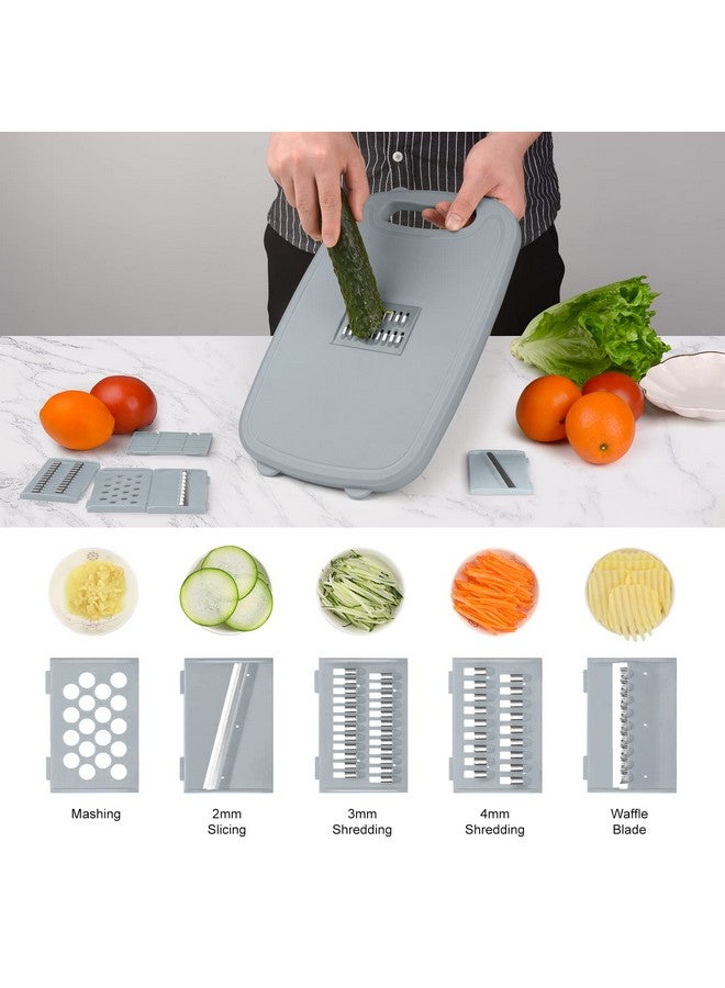 Gintan Camping Cutting Board, 9-in-1 Collapsible Chopping Board with Colander, Gifts for Campers Happy Camper,Camping Accessories for RV Campers (Gray) - Image 5