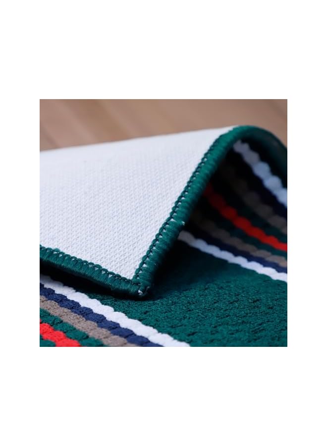 Green Tiger Anti Slip Front Monsoon Doormat (38x58cm)| Living Room Rug Polypropylene Floor Mat for Home|Essential Small Rug for Office, Bedroom & Kitchen| Dark Green, Rectangular - Image 5