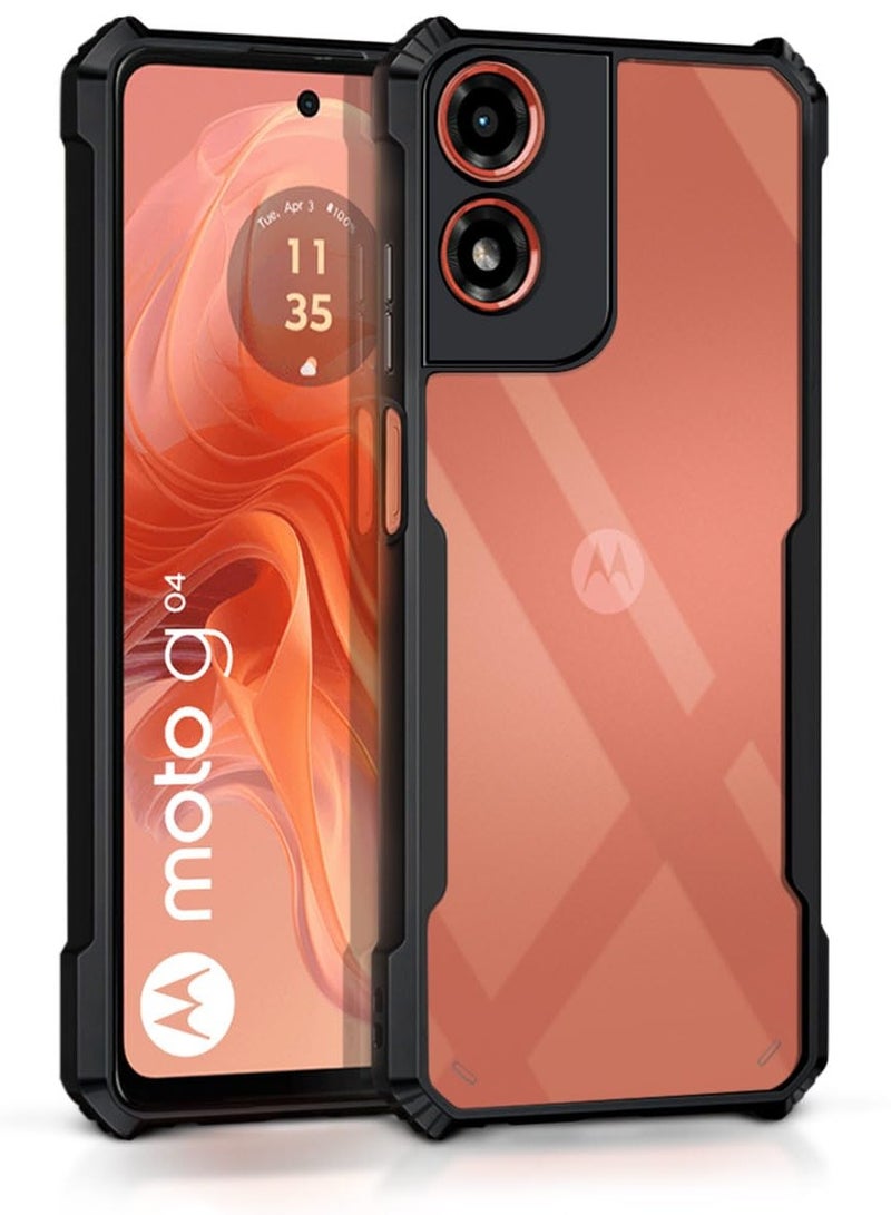 Case for Motorola Moto G04 Back Cover Crystal Clear Transparent Back Cover Full Camera Protection Case for Motorola G04 - Image 3