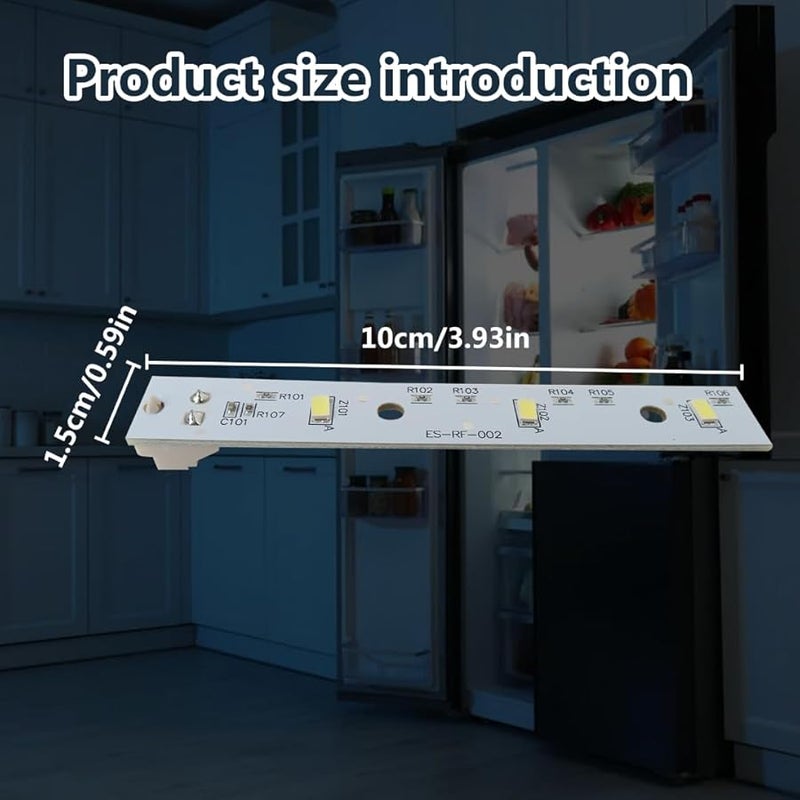 لوحة إضاءة LED لثلاجة جنرال إلكتريك بديلة WR55X26671 PS11767930 AP6035586 عبوة من قطعتين - Image 3