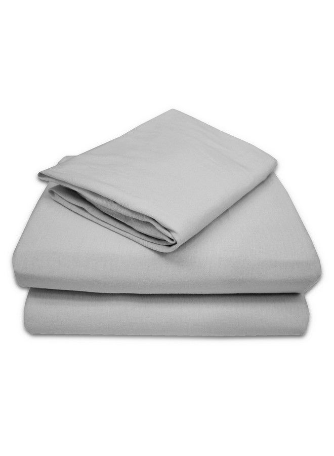 TL Care 100% Natural Jersey Cotton 3 Piece Toddler Sheet Set Gray Soft Breathable For Boys And Girls - Image 2