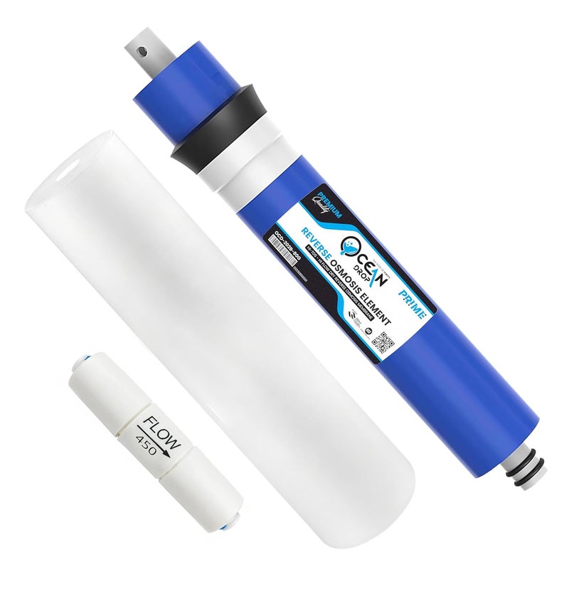 Ocean Drop 80 GPD RO Membrane Reverse Osmosis Membrane with 10001500 TDS Work Replacement for Under Sink Home Drinking RO Water Filter System with PP Spun 450CC FR - Image 1
