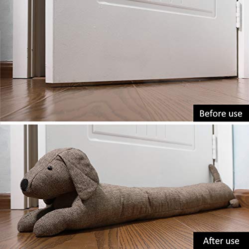 SWISSELITE 36 Inch Under Door Stopper, Decorative Door Noise Blocker, Weighted 3.2 Pounds Animal Air Draft Stopper Soundproof Energy Saver for Door & Window - Image 5