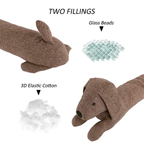 SWISSELITE 36 Inch Under Door Stopper, Decorative Door Noise Blocker, Weighted 3.2 Pounds Animal Air Draft Stopper Soundproof Energy Saver for Door & Window - Image 3