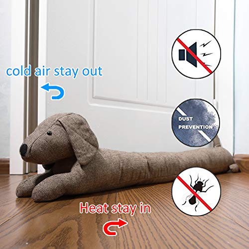 SWISSELITE 36 Inch Under Door Stopper, Decorative Door Noise Blocker, Weighted 3.2 Pounds Animal Air Draft Stopper Soundproof Energy Saver for Door & Window - Image 4