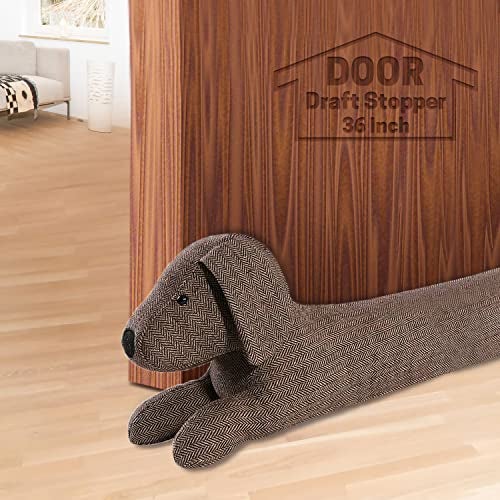 SWISSELITE 36 Inch Under Door Stopper, Decorative Door Noise Blocker, Weighted 3.2 Pounds Animal Air Draft Stopper Soundproof Energy Saver for Door & Window - Image 1