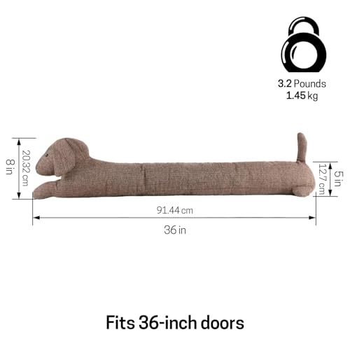 SWISSELITE 36 Inch Under Door Stopper, Decorative Door Noise Blocker, Weighted 3.2 Pounds Animal Air Draft Stopper Soundproof Energy Saver for Door & Window - Image 2