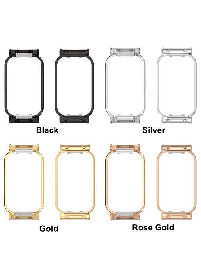 erorex For Xiaomi Smart Band 8 Active / Redmi Band 2 Metal Frame Watch Protective Case(Silver) - Image 4