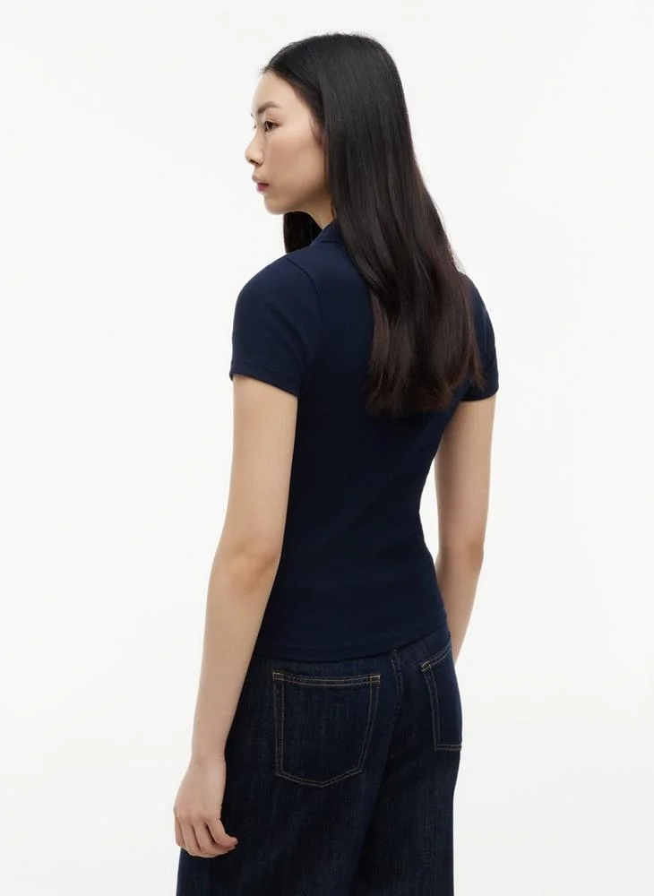 Tommy Jeans Slim Fit Ribbed Polo Shirt