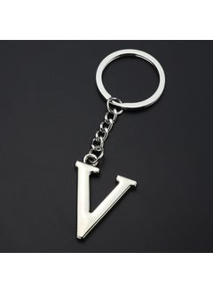 English letter keychain bag pendant 26 uppercase and lowercase letters and numbers keychain European and American small gift customizationV V