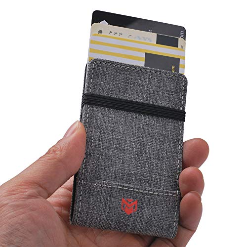 VBAX RFID Minimalist Slim Wallet for Men and Women, Holds Up to 12 Cards, Cash, Key Thin and Lightweight Credit Card Holder, Grey Ballistic Nylon - Image 5