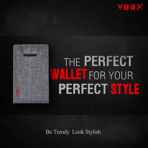 VBAX RFID Minimalist Slim Wallet for Men and Women, Holds Up to 12 Cards, Cash, Key Thin and Lightweight Credit Card Holder, Grey Ballistic Nylon - Image 2