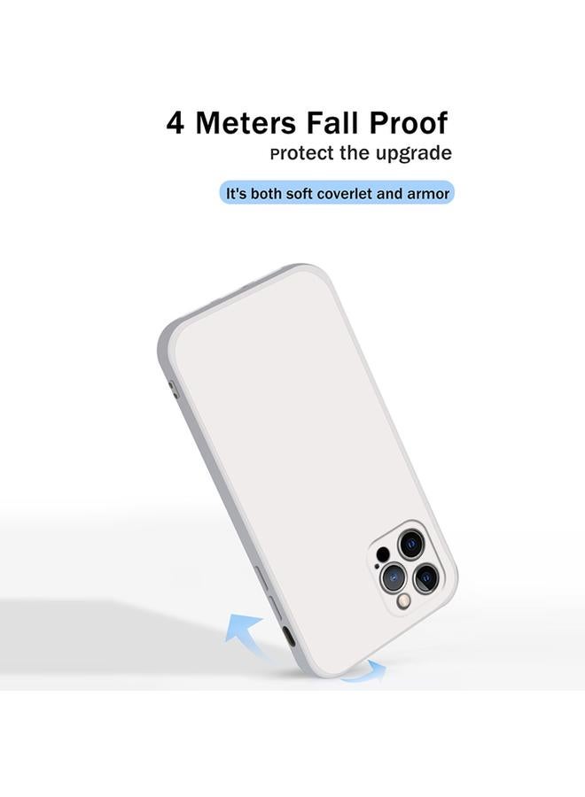 Zaboon Case For iPhone 12 Pro Solid Color Imitation Liquid Silicone Straight Edge Dropproof Full Coverage Protective Case - Image 5