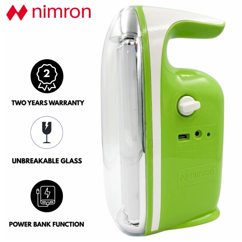 nimron Rechargeable Emergency lantern | Lead - Acid Battery | Long Duration time | 60 pcs SMD LED | Over Charge Protection | charging USB Output Red/green - Image 1