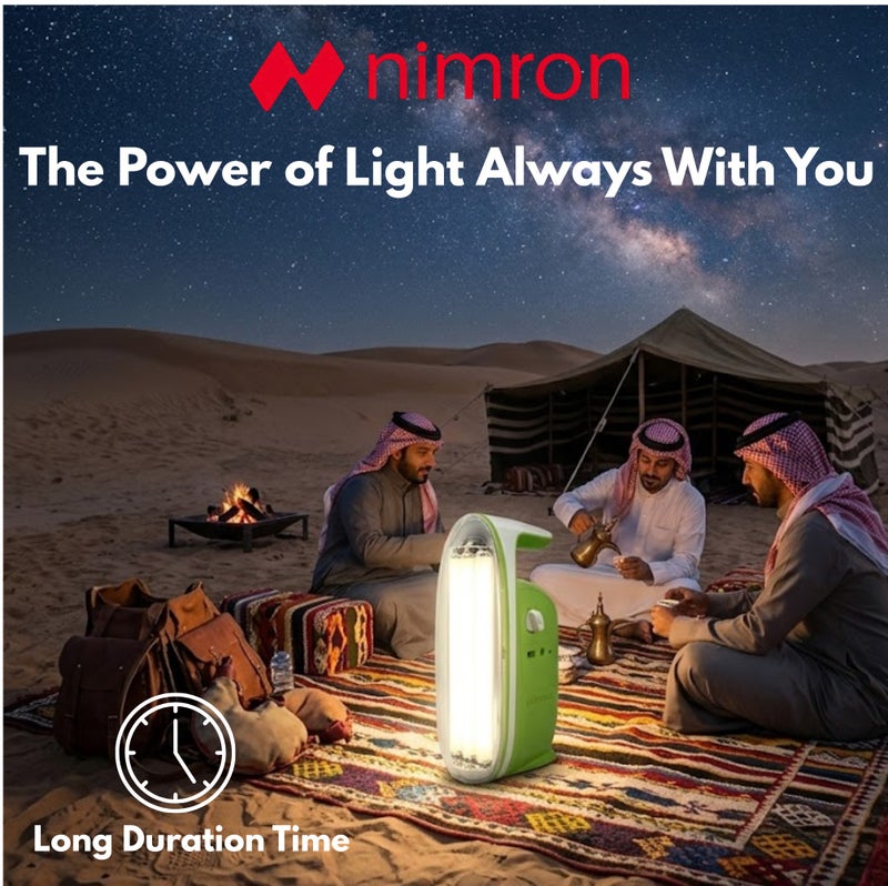 nimron Rechargeable Emergency lantern | Lead - Acid Battery | Long Duration time | 60 pcs SMD LED | Over Charge Protection | charging USB Output Red/green - Image 2